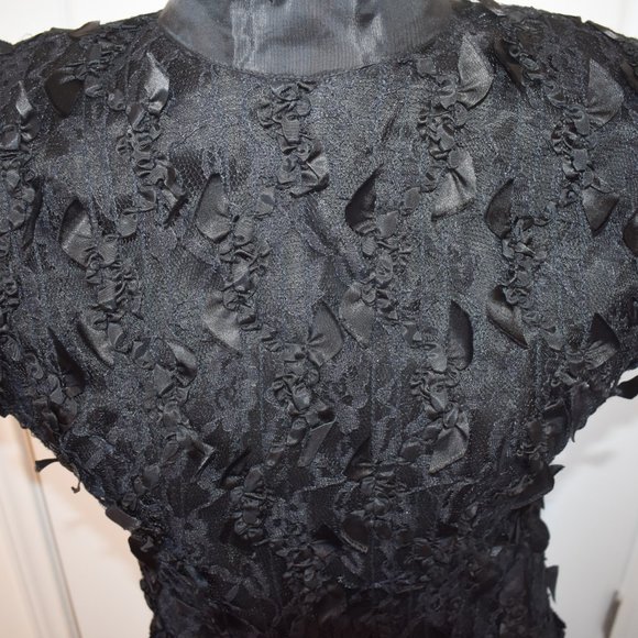 Gothic Rose Ruffle Lace Dress Black - Picture 5 of 8